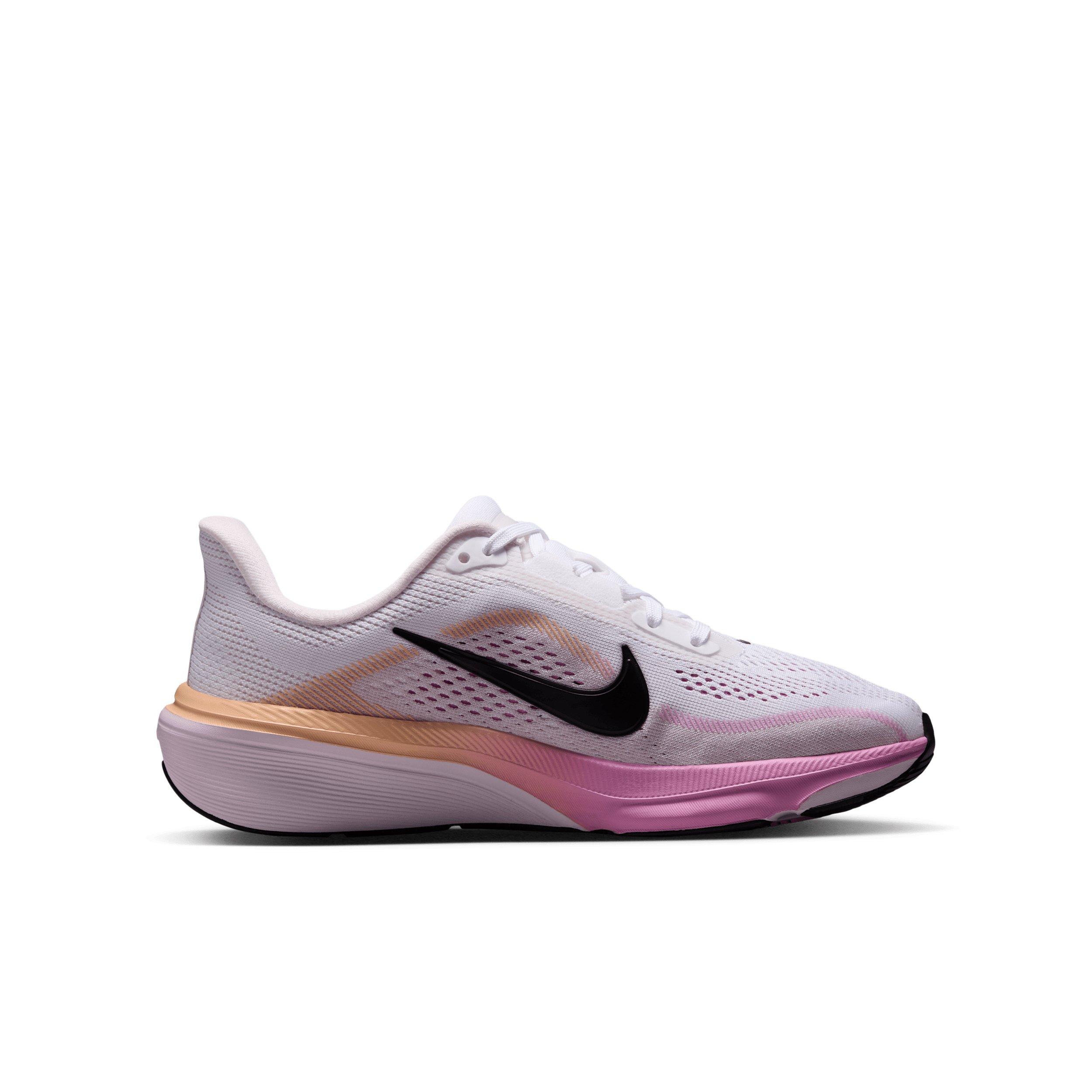 Nike Pegasus 42 "White/Bleached Lilac/Sunset Haze/Black" Grade School Girls' Running Shoe - WHITE/LILAC/HAZE/BLACK